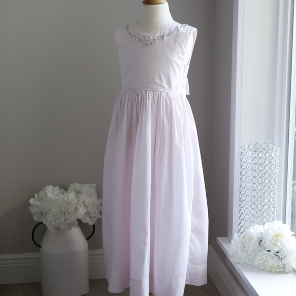 Strasburg Dress Pink Cotton Sundress Girls Size 8 Spring Portrait Vacation - Picture 4 of 5